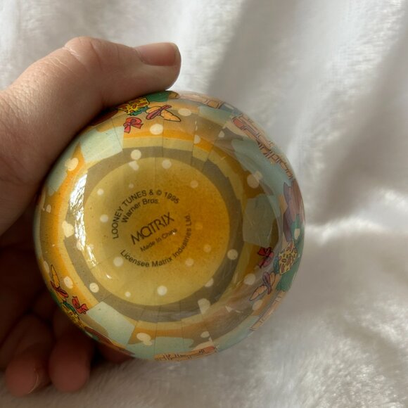 Matrix Looney Tunes Christmas Ornament Ball VTG 90s Bugs Bunny Elmer Fudd - Picture 4 of 4